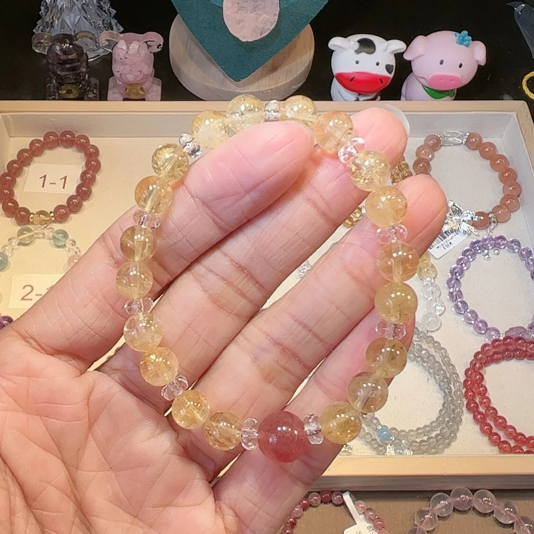 水晶手链未镶嵌黄