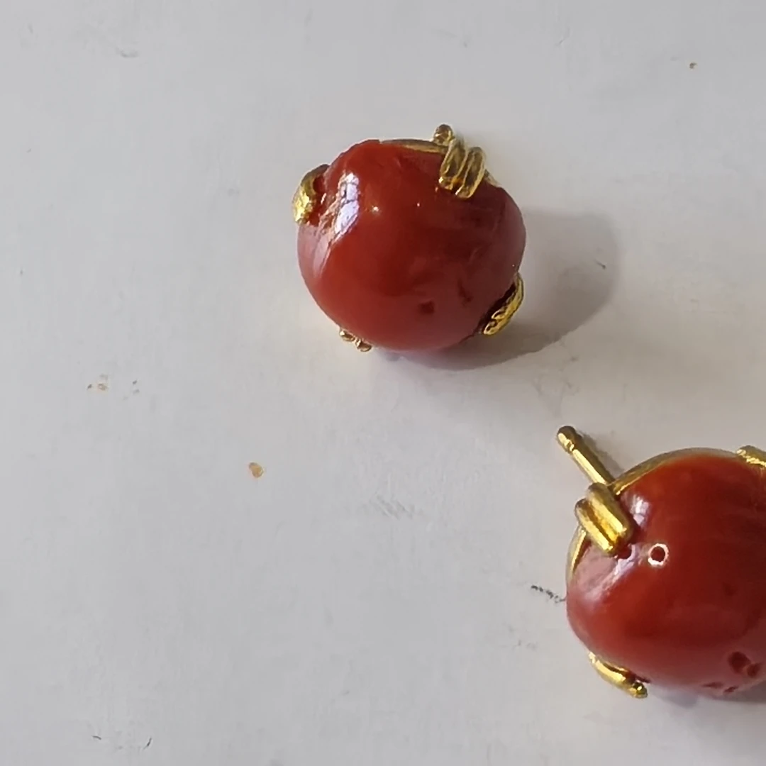 非金属皮质耳饰 藏式耳环时尚气质饰品简约红色百搭精致女首饰