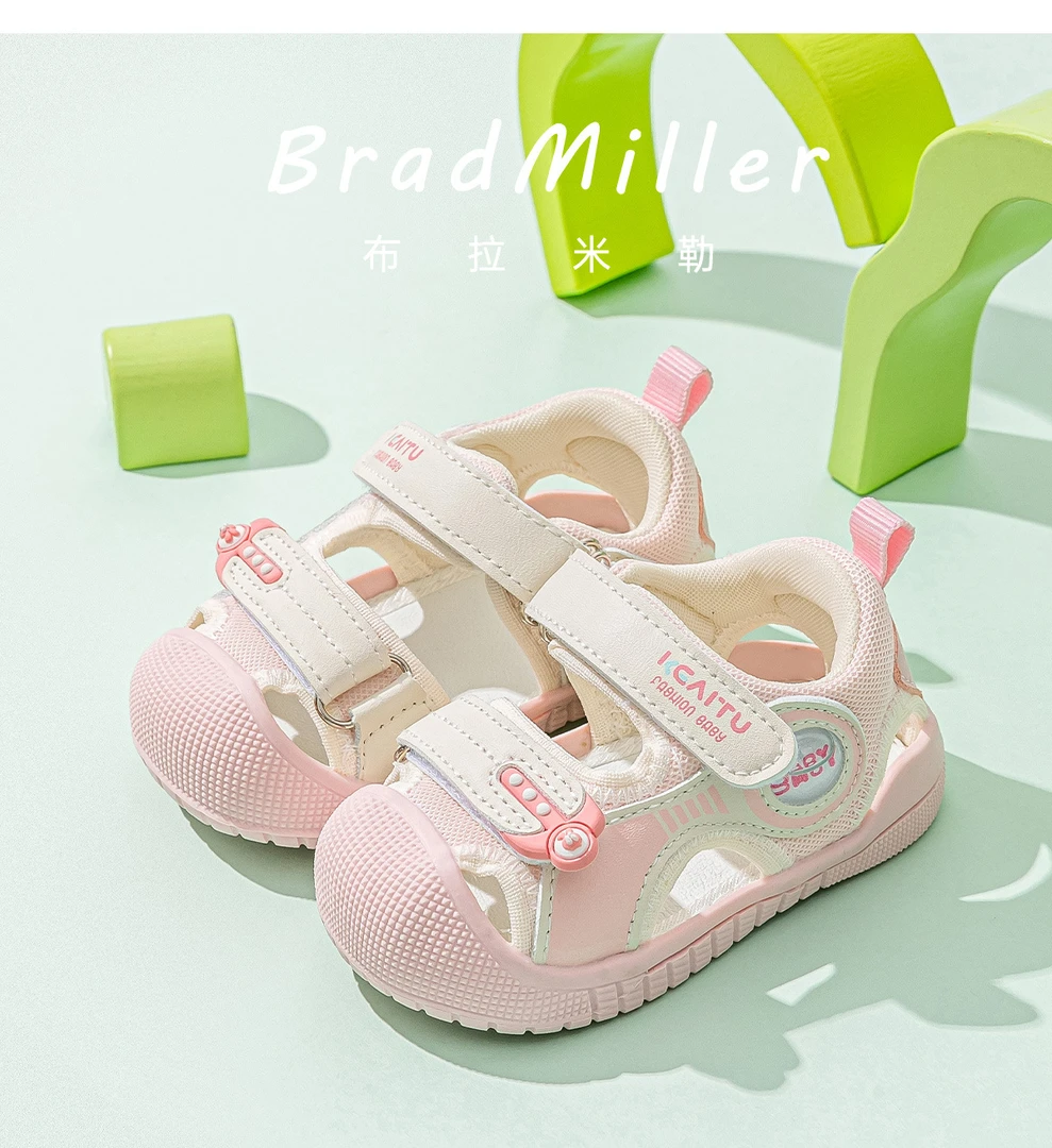 夏季机能学步凉鞋1-2岁男宝宝防滑镂空舒适婴幼儿女学步鞋透气