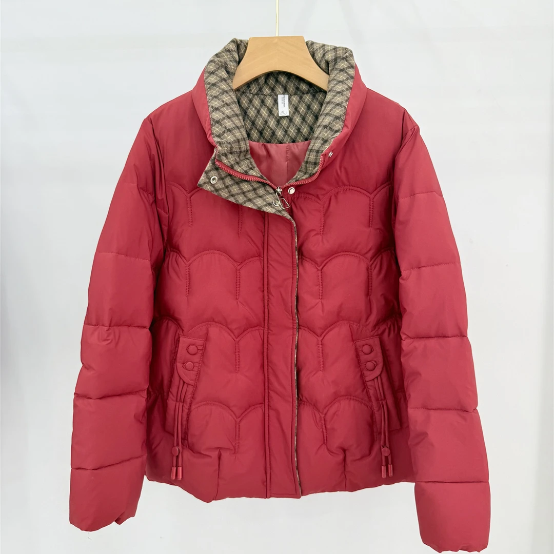 中年妈妈立领棉服女2025冬季新款时尚洋气保暖棉衣外套冬装妈妈装