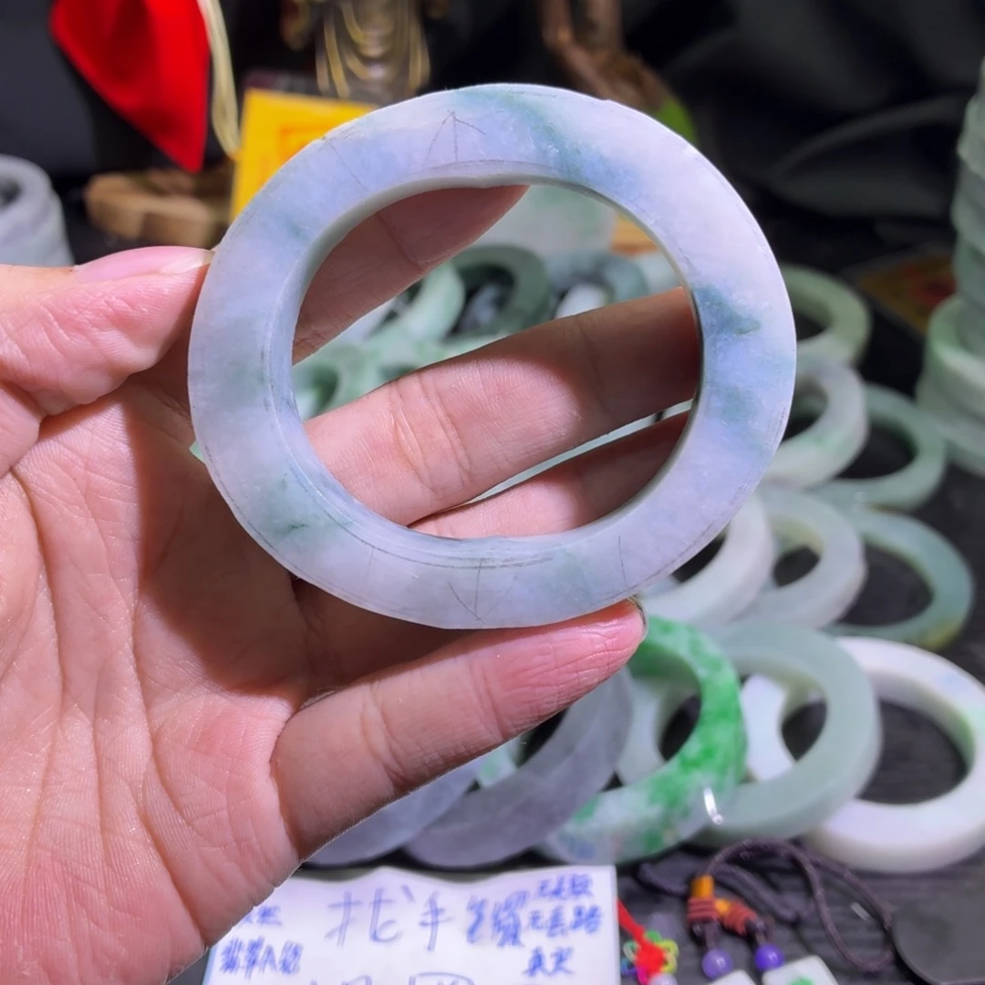 定制翡翠未镶嵌天然翡翠A货毛胚手镯定制