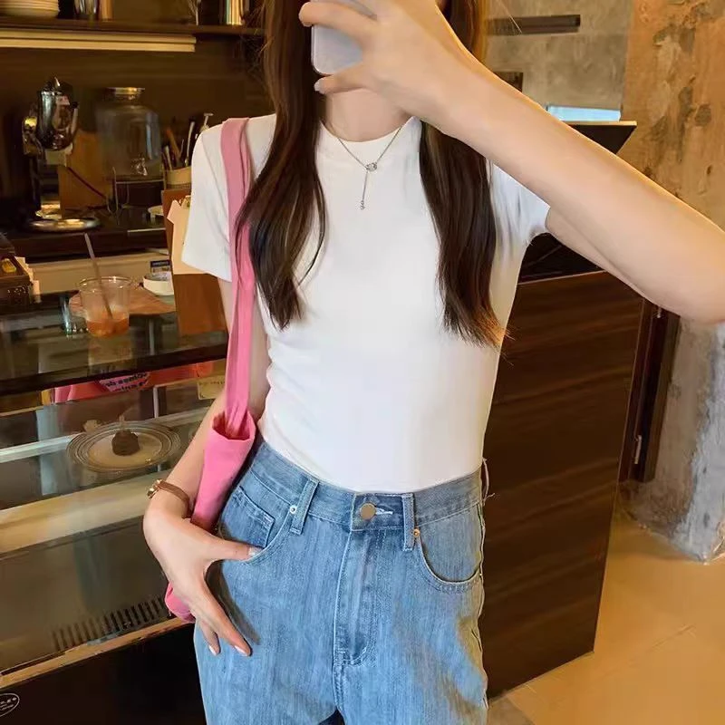 （柚子同款）YQ夏季简单短袖T恤（垫肩）5386（5836）