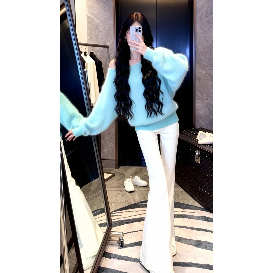 【现货秒发】“心动至上”设计感秋冬保暖三种穿法毛衣