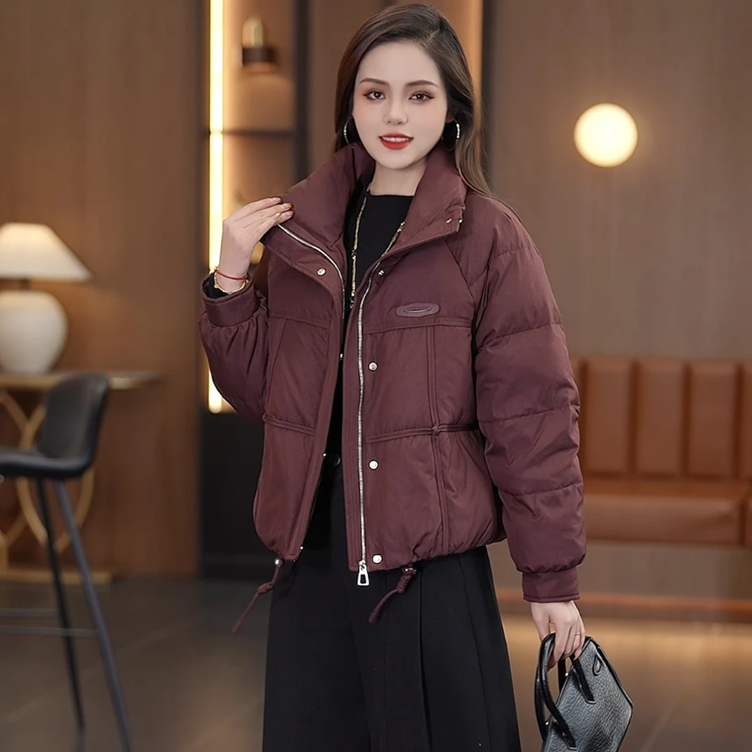 小个子短款韩版羽绒服女装2025年冬季新款时尚气质显瘦白鸭绒外套