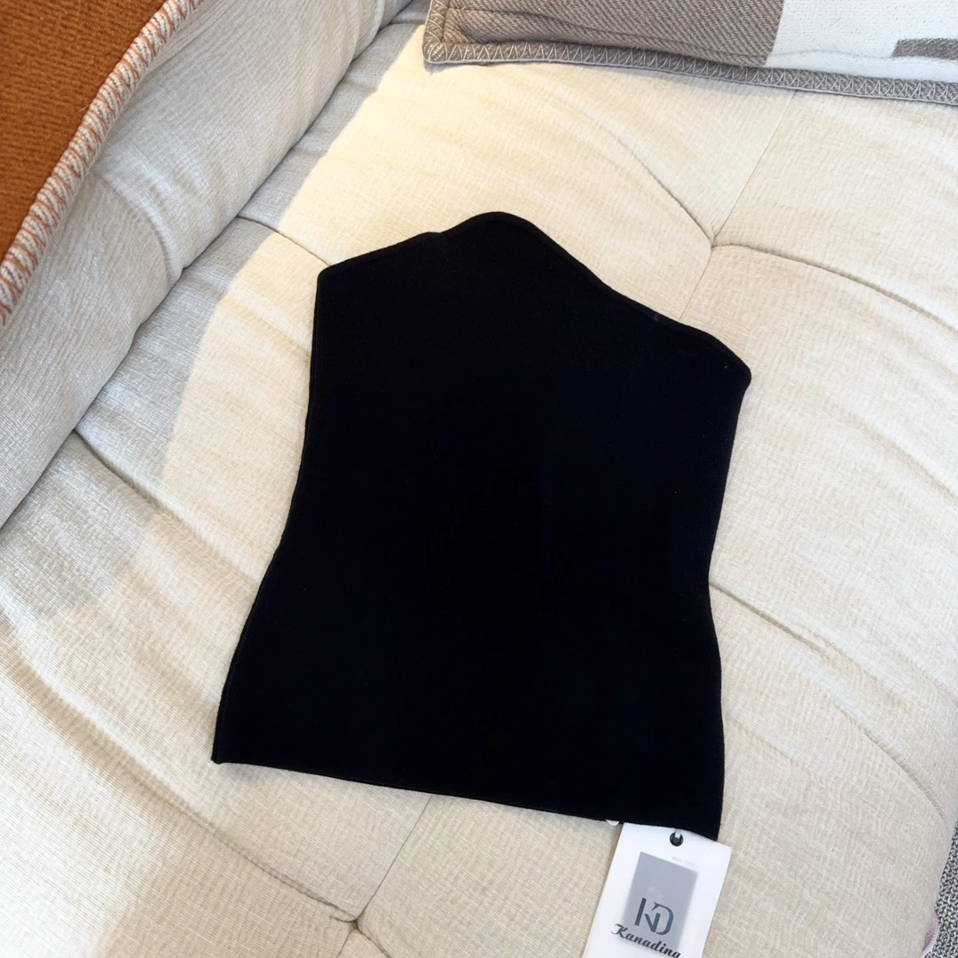 【KANADI】不规则弹力抹胸上衣K0415
