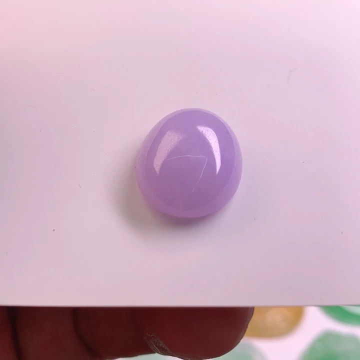 翡翠未镶嵌颈饰辣紫大蛋面