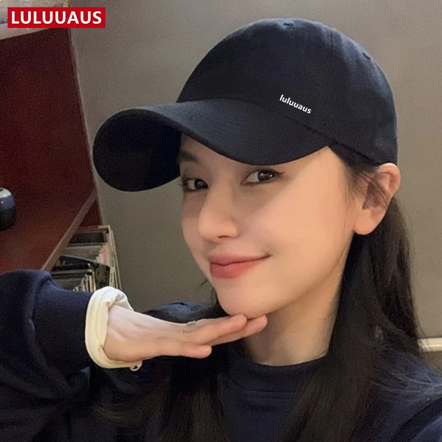 luluuaus帽子大头围显脸小棒球帽女宽帽檐加大加深鸭舌帽男士潮牌