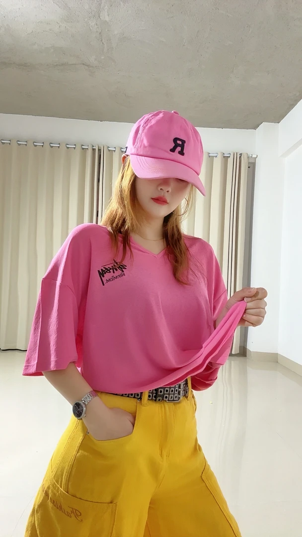 （主播推荐）冰感休闲宽松广场舞短袖时尚百搭气质衣服冰丝字母短袖