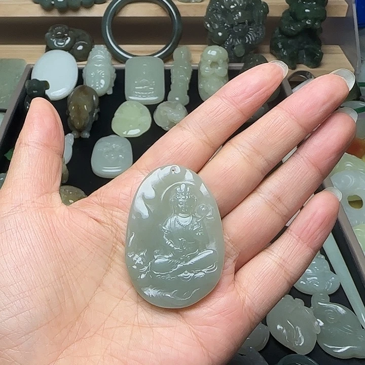 p***~和田玉未镶嵌挂件