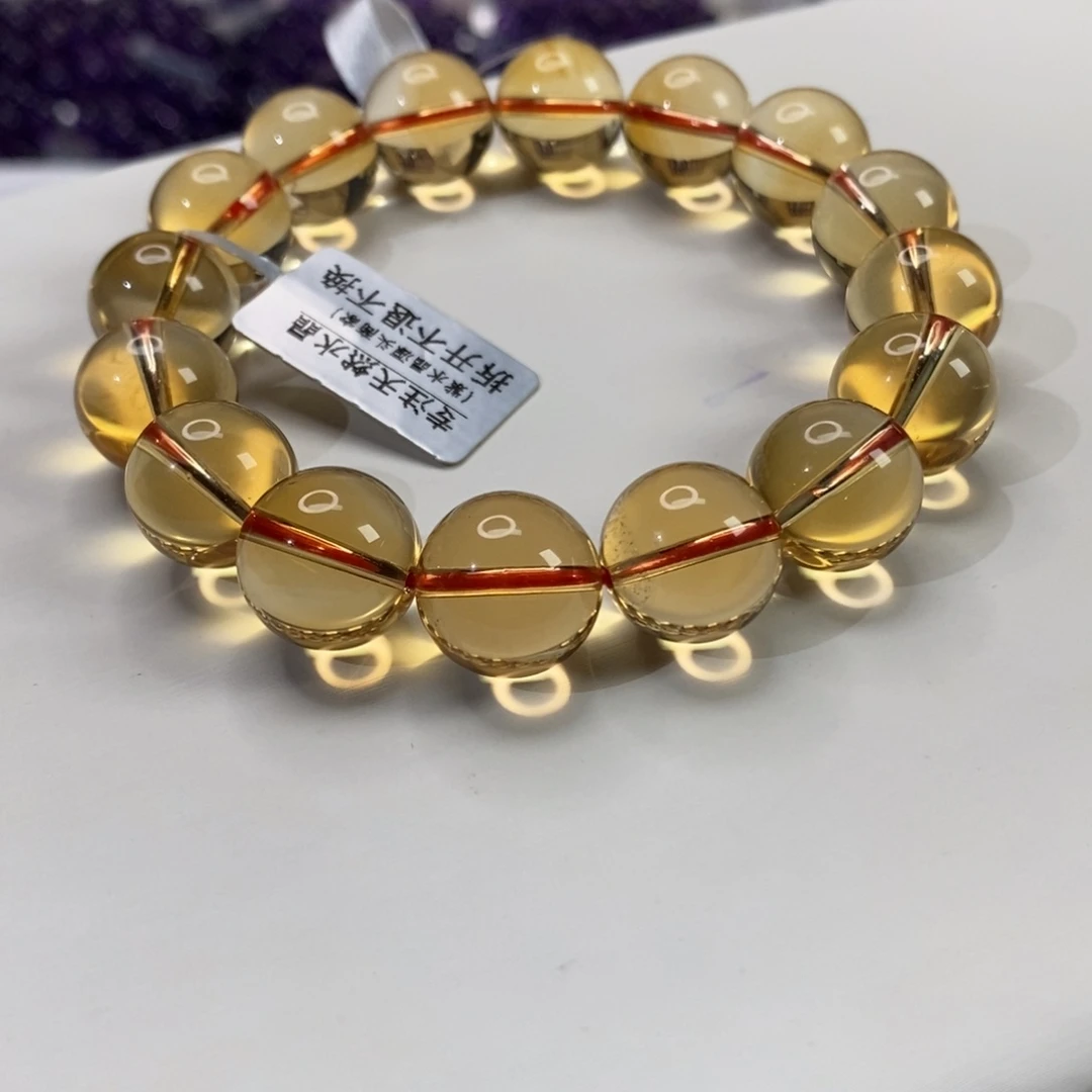 未镶嵌手链水晶13mm巴西黄水晶