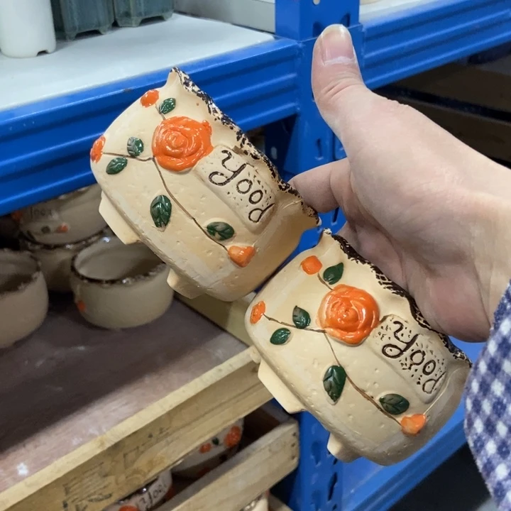 陶瓷花盆单场满9.9发10*7