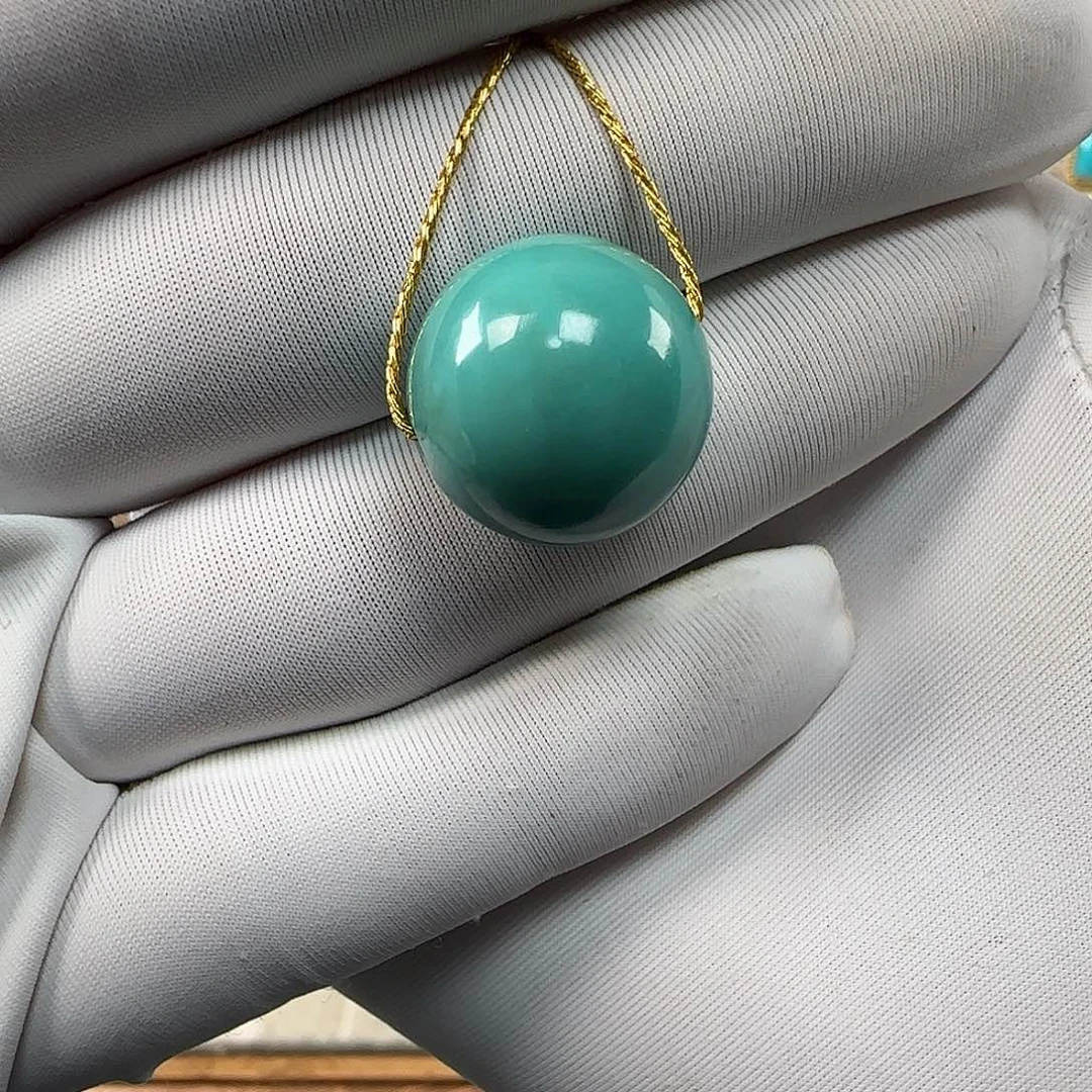 绿松石未镶嵌15mm➕单珠