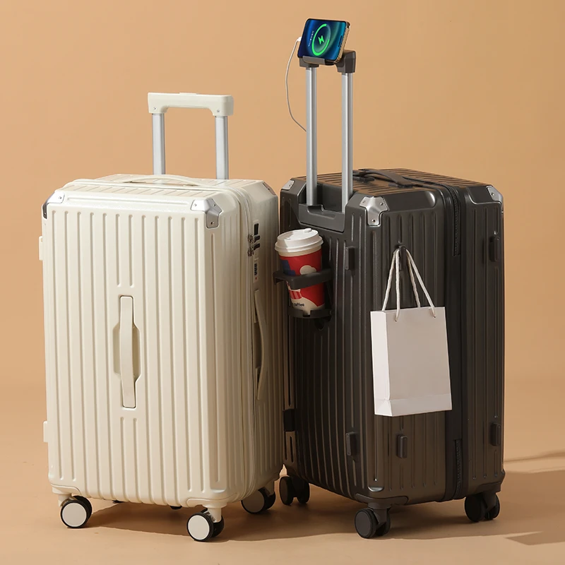 三七分大容量多功能时尚耐用五轮旅行箱双封闭隔层暗袋设计密码箱