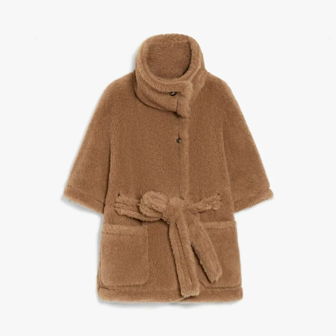 全新未使用 MaxMara 主线 25春夏新款 AMATO 泰迪斗篷外套