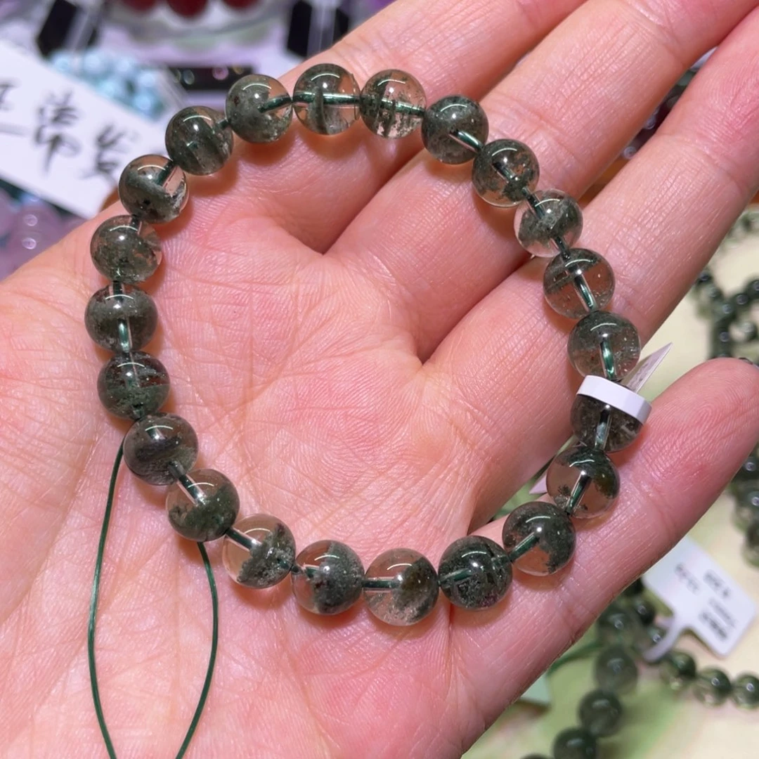 水晶手链未镶嵌聪***?绿幽灵