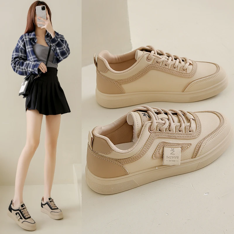 网红小白鞋女款2025新款爆款厚底百搭时尚小个子气质推荐休闲鞋女