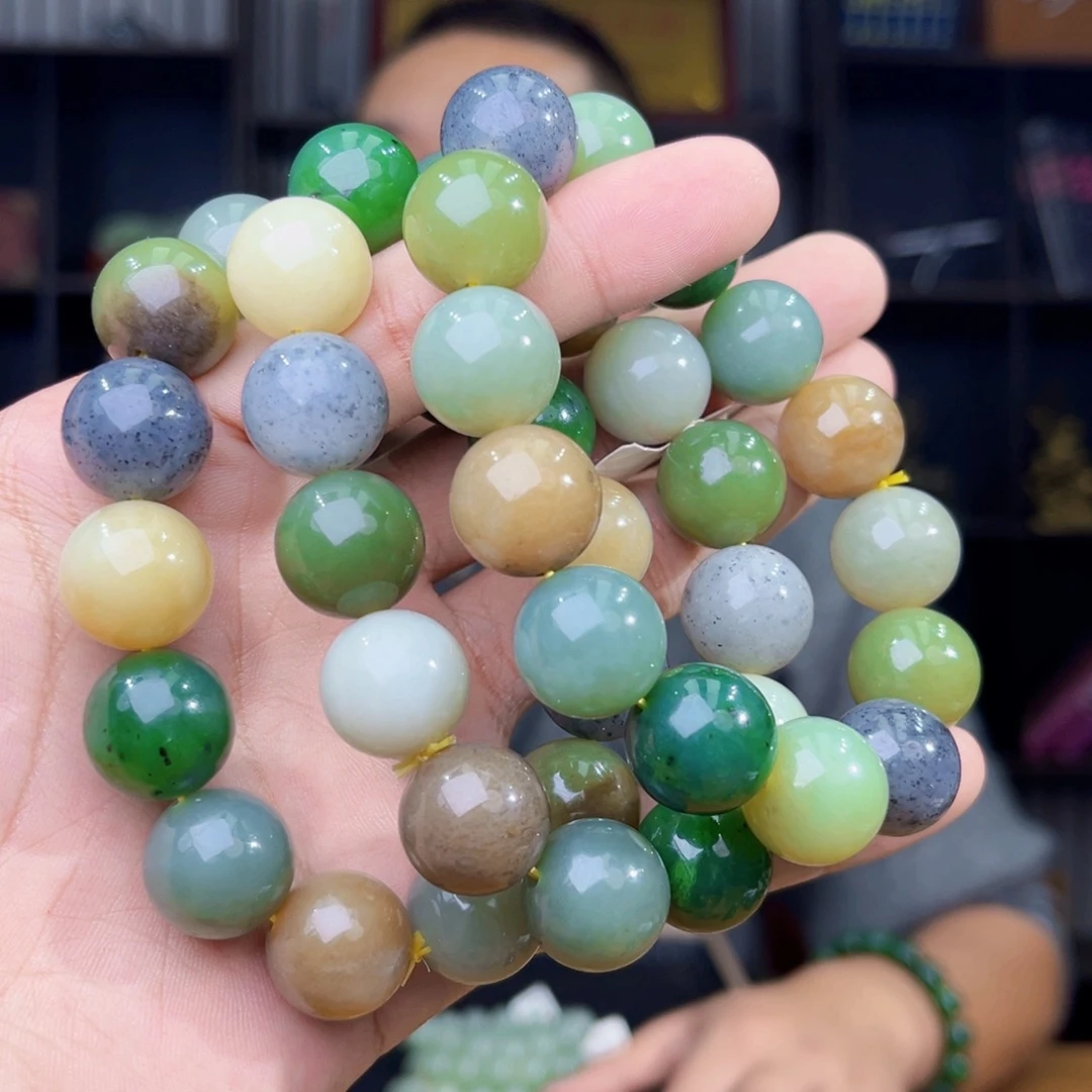 和田玉未镶嵌手串天然和田玉多宝手串卡16多样性发其一