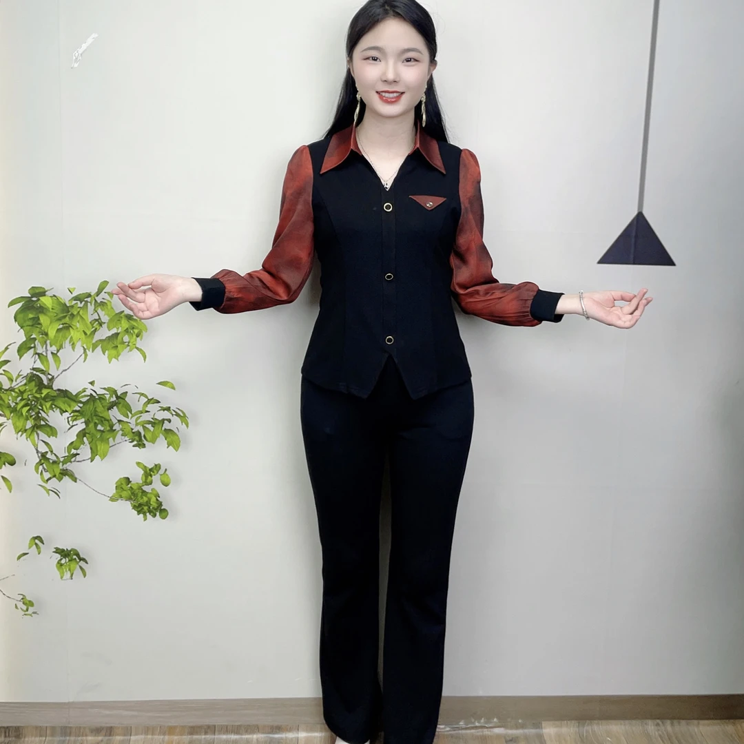 2025年春季新款时尚设计感轻奢气质收腰修身显瘦两件套装女