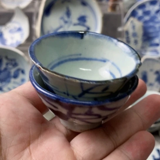 瓷片现代瓷器青花瓷片