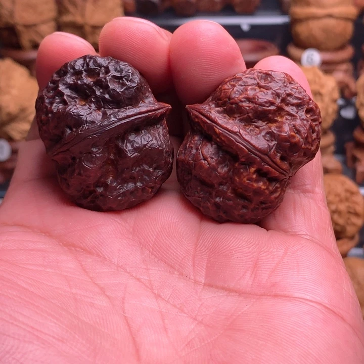 桃核把件8山羊龙脊