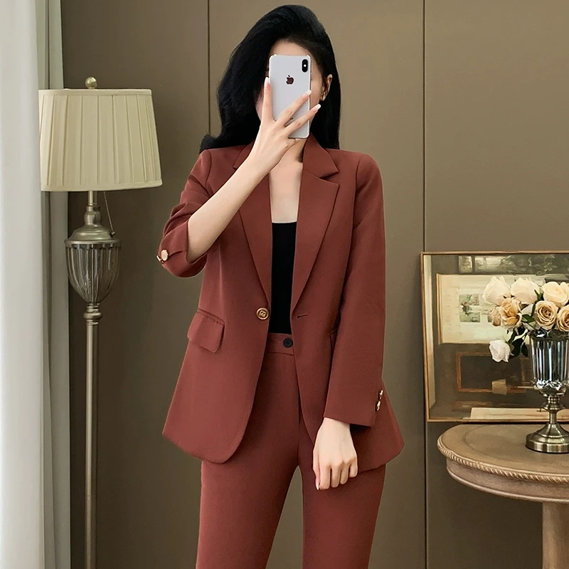 小个子高级感西装外套女2024新款秋冬职业气质西服套装通勤工作服