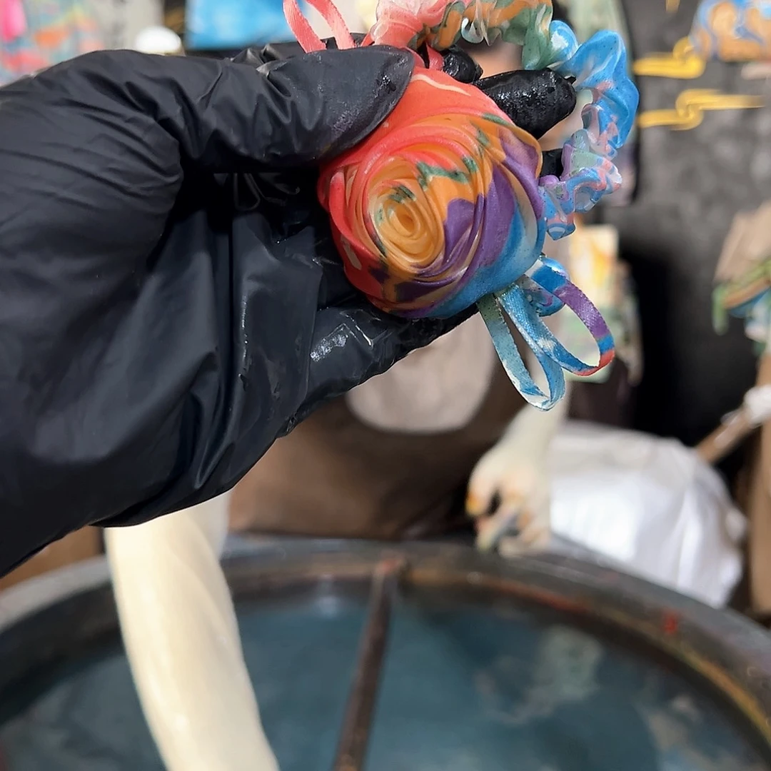 196玫瑰发圈珐琅彩