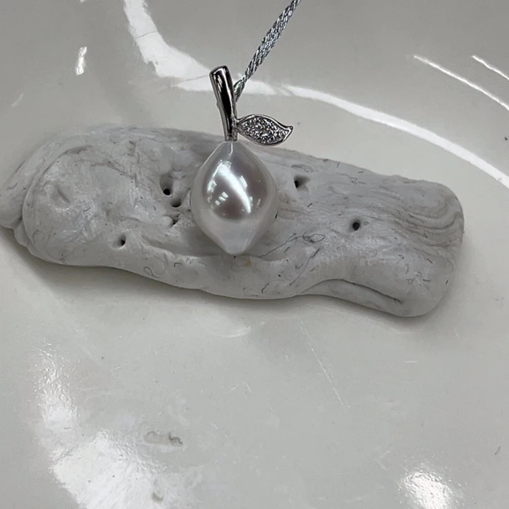 颈饰银S925镶嵌海水珍珠8-9