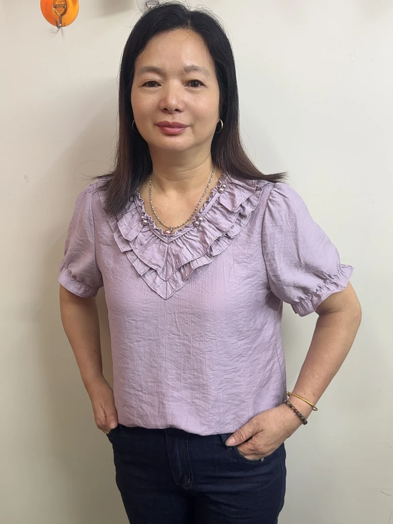 法式荷叶边短袖衬衫女夏装新款别致减龄遮肚洋气小衫