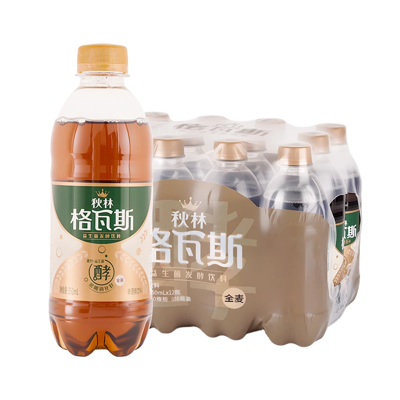 秋林格瓦斯饮料全麦0糖0脂0卡350ml*12瓶面包发酵便携装汽水健康