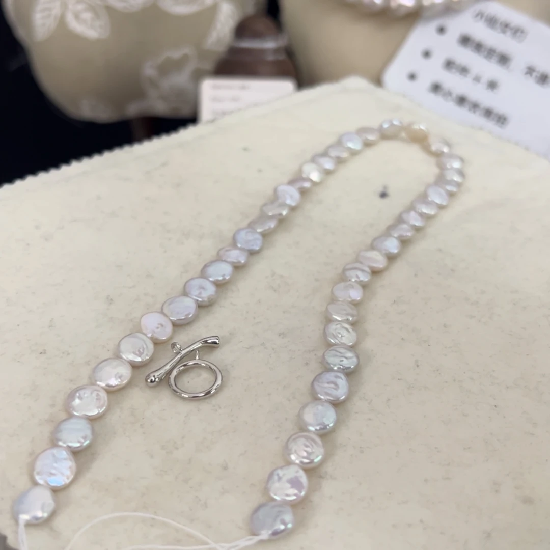 淡水珍珠耳饰银S925镶嵌圆圆