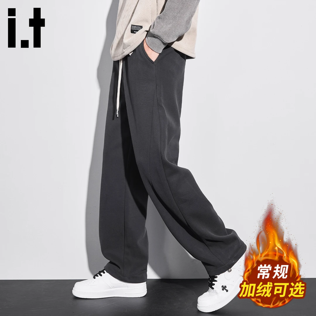 it :CHOCOOLATE直筒宽松运动裤男士2025秋冬潮牌裤子休闲裤卫裤男