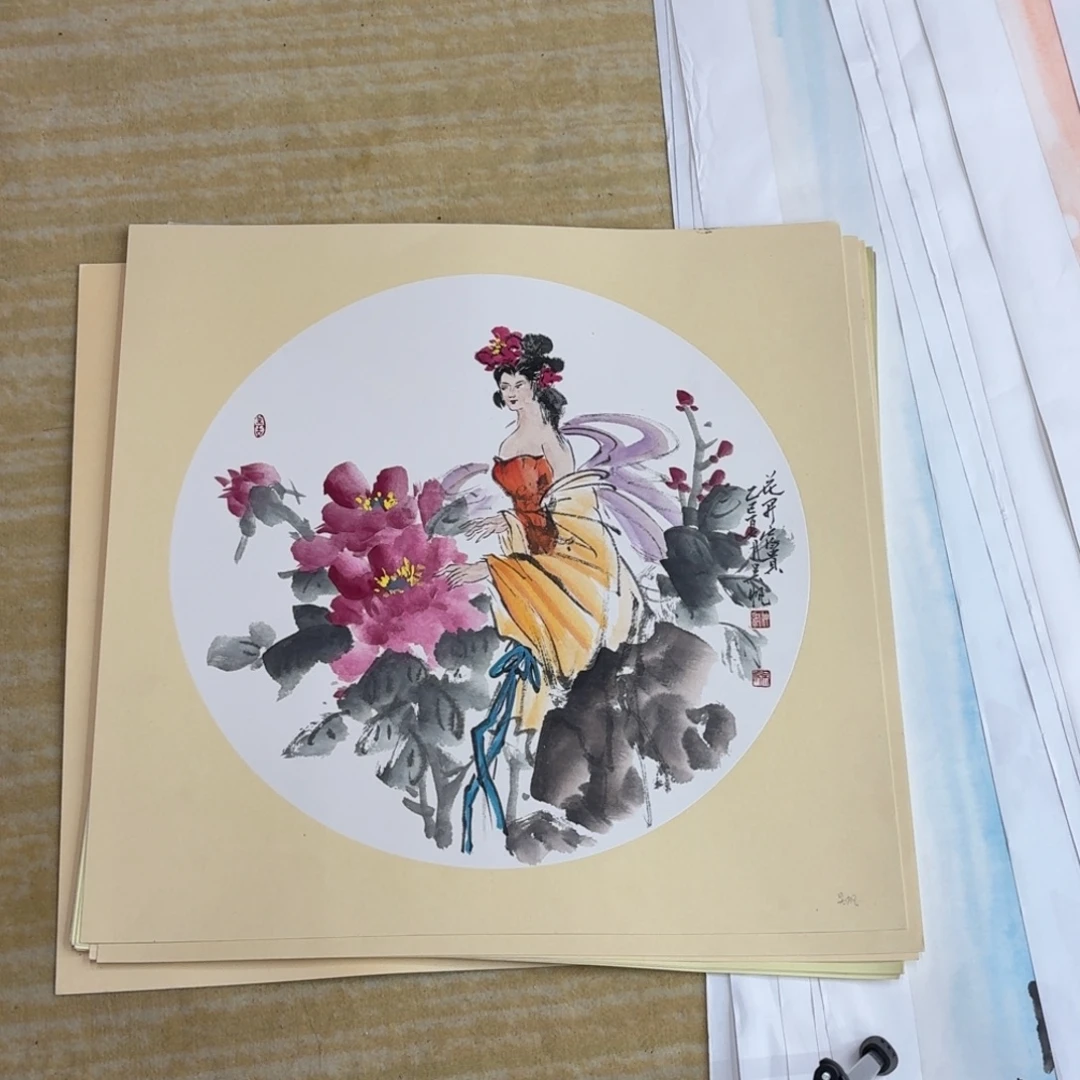 国画50.50的小斗方卡纸