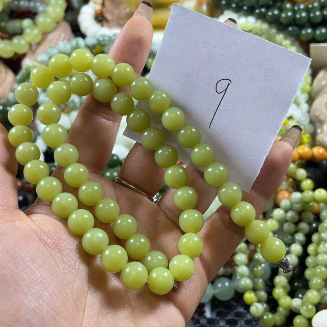氵***墨未镶嵌蛇纹石玉手串