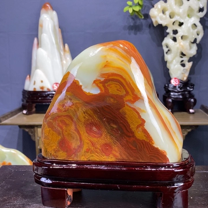 刚***1石材伊朗古青摆件