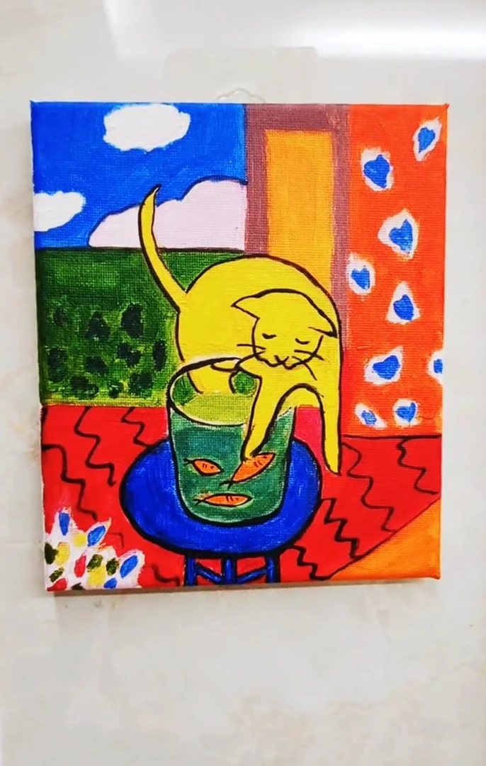 野兽派手工抽象艺术装饰画