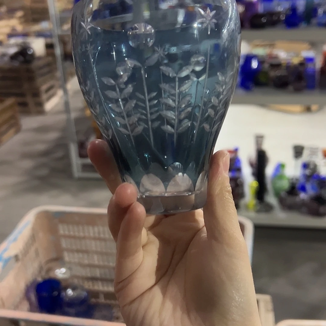 水晶玻璃平底款微瑕一个