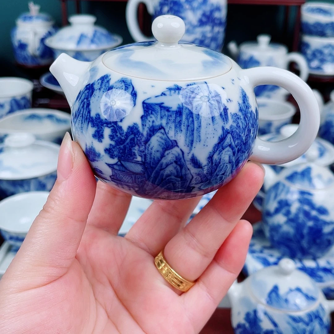 手工手绘青花，青花