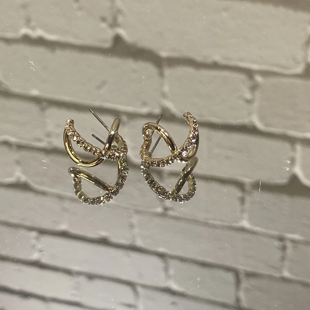 合金莫桑石耳饰 小众百搭设计感时尚复古冷淡风耳钉10500-26