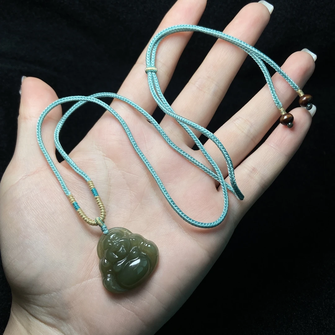 【星浩好物】和田玉吊坠 QT02H481【多样性发一件】25*25mm配绳