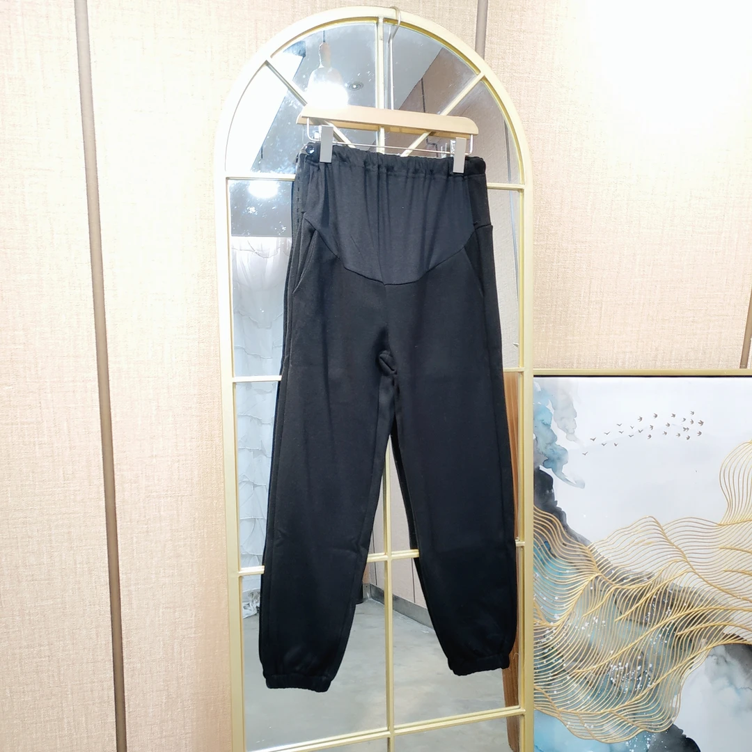 HP81孕妇黑色加绒休闲裤XL110-140XXL150