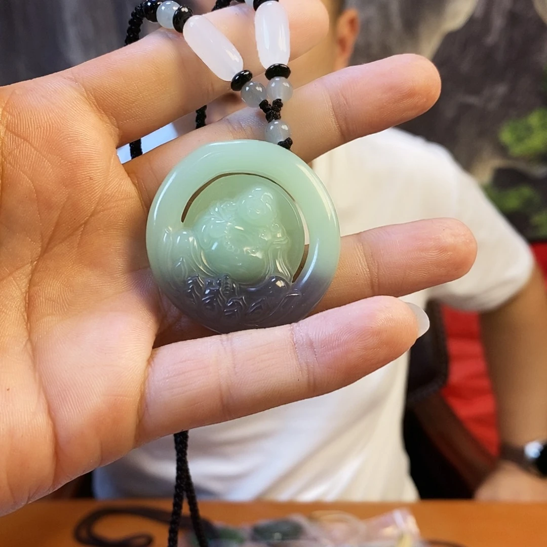 未镶嵌和田玉挂件大肚佛多样性随机发一