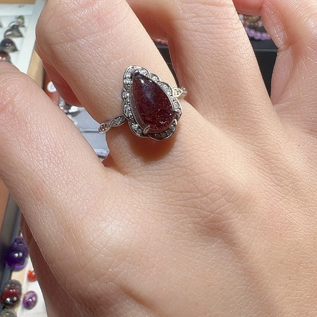 水晶银S925镶嵌戒指