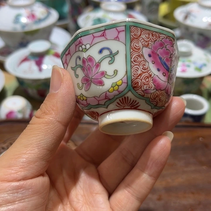 手绘茶杯盖碗陶瓷