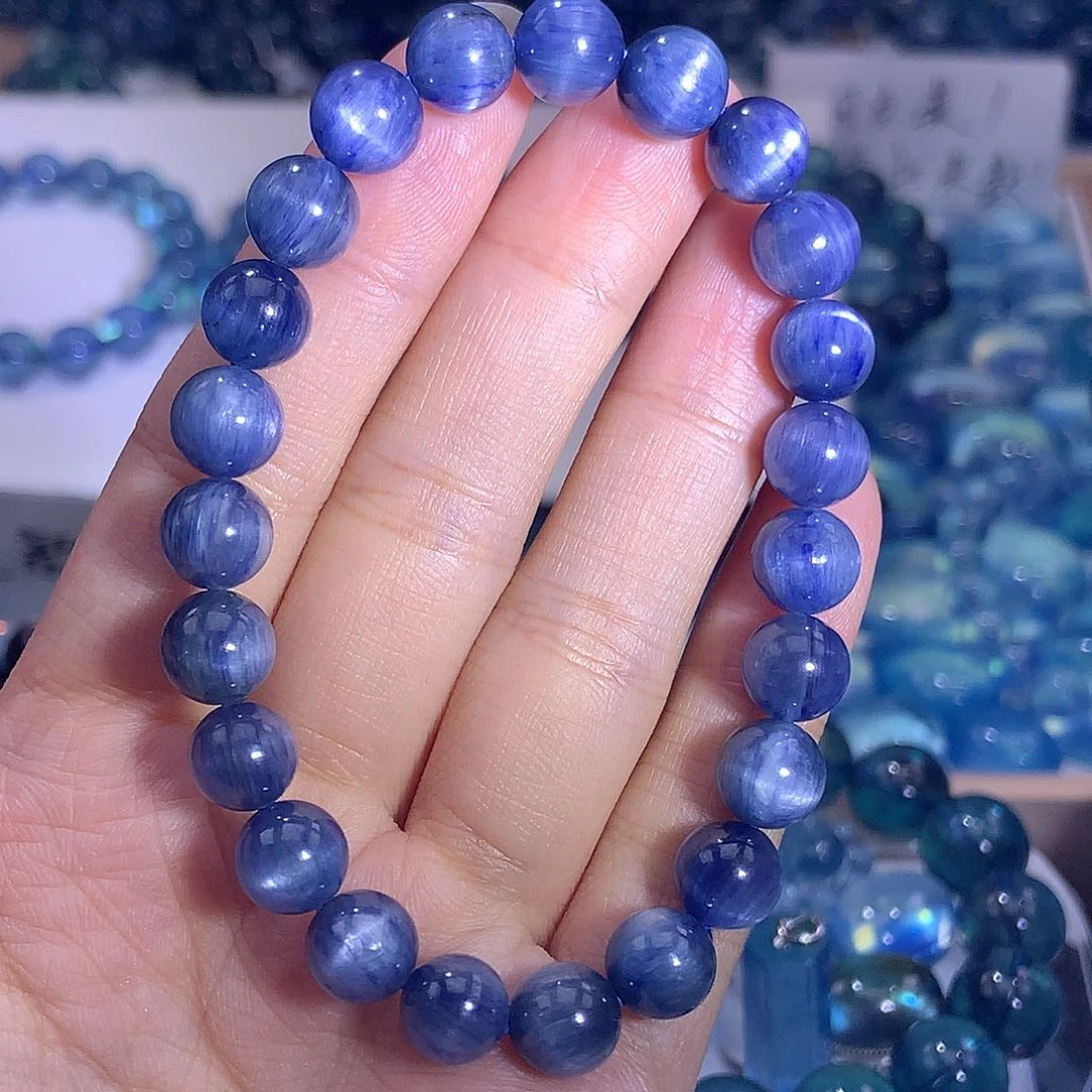 未镶嵌手链水晶8mm蓝晶石 230元 叠拍10件