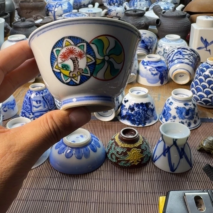 青花瓷器杯子茶具