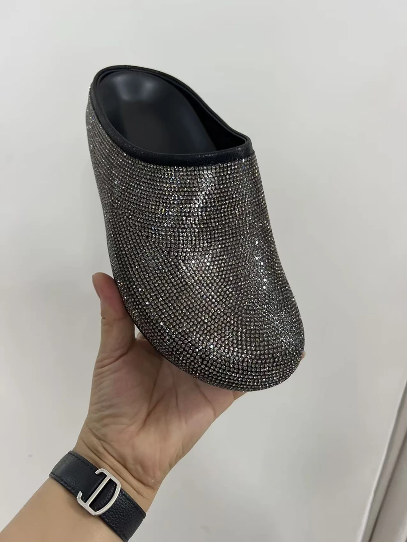 2025夏季平底包头水钻包头拖5881