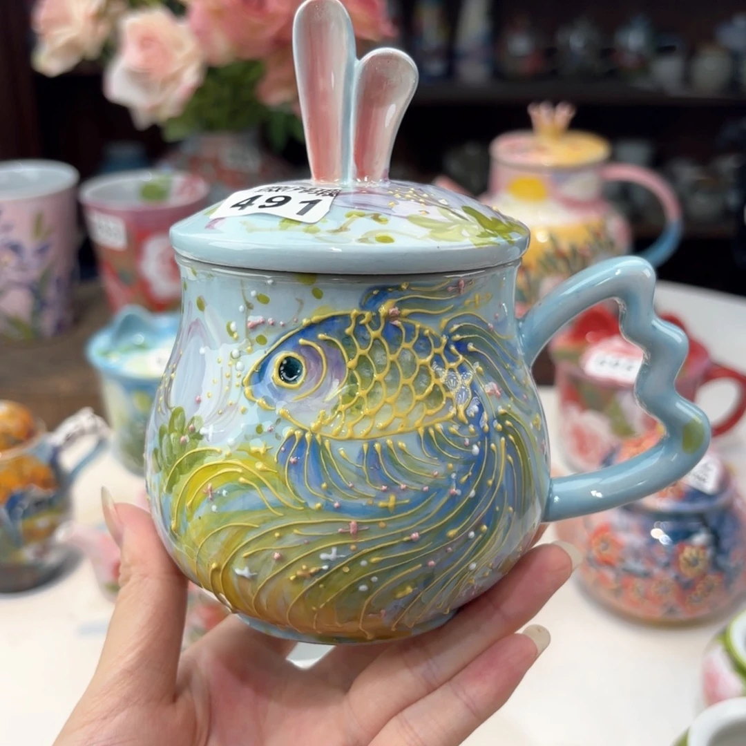 景德镇手绘高温釉下彩陶瓷茶具