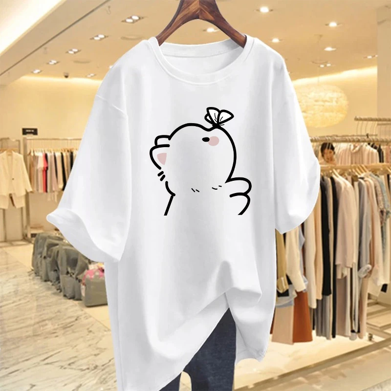 【6-2】大版T恤2025纯棉男女同款纯棉T恤短袖t恤学生夏季ins潮牌潮