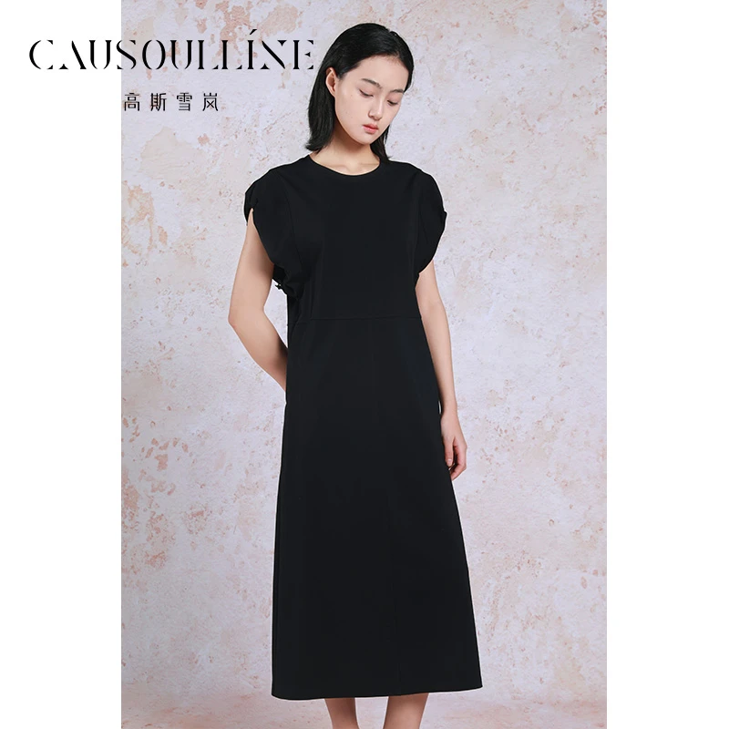 高斯雪岚【夏装新品】设计感气质收腰显瘦连衣裙女25217186