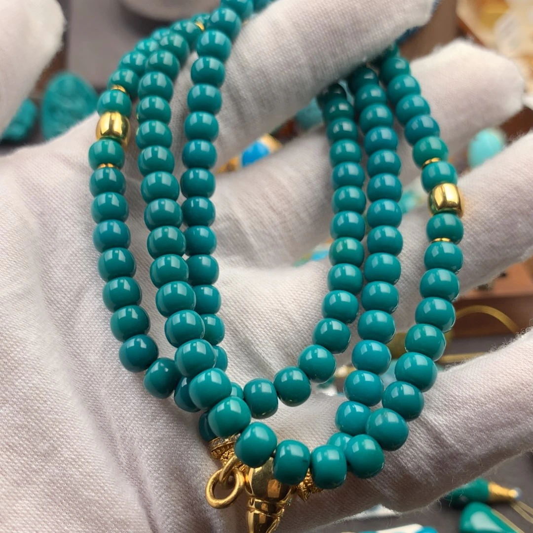 绿松石18K金镶嵌绿松石